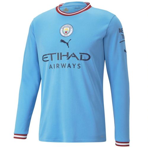 Thai Version Manchester City 22/23 Home Long Sleeve Jersey