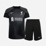 Kids Liverpool 22/23 Away Goalkeeper Jersey and Short Kit