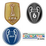 FIFA World Champions 2019+UCL Honour 6+Winners 2019+Foundation Patch