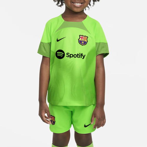 Kids Barcelona 22/23 Goalkeeper Jersey and Short Kit