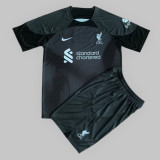 Kids Liverpool 22/23 Away Goalkeeper Jersey and Short Kit