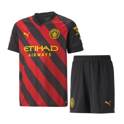 Kids Manchester City 22/23 Away Jersey and Short Kit