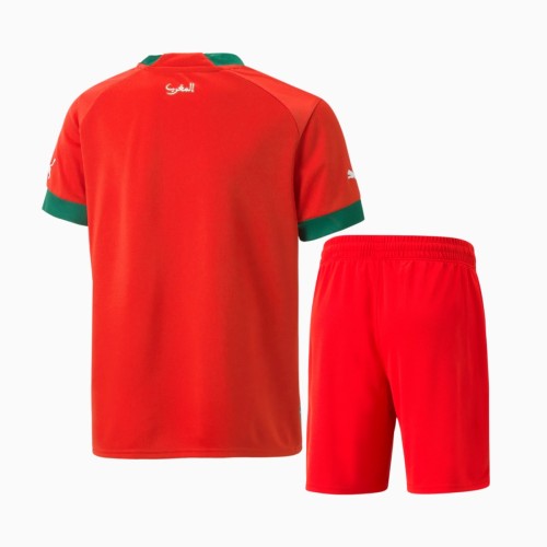 Kids Morocco 22/23 Home Jersey and Short Kit