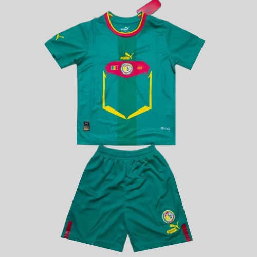 Kids Senegal 2022 World Cup Away Jersey and Short Kit