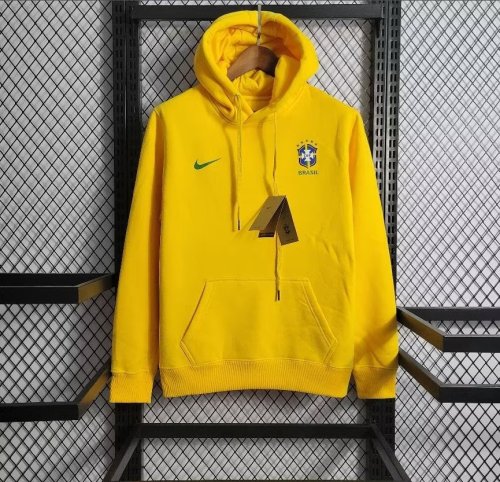 Brazil 22/23 Fleece Team Hoodie - Yellow