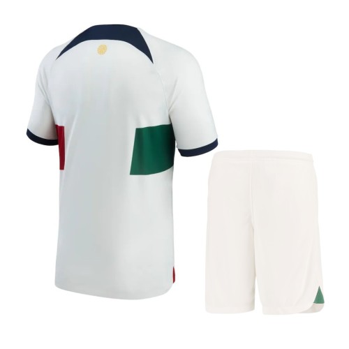 Kids Portugal 2022 Away Jersey and Short Kit