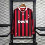 AC Milan 2009/2010 Home Retro Long Sleeve Jersey