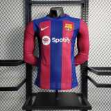 Player Version Barcelona 23/24 Home Authentic L/S Jersey