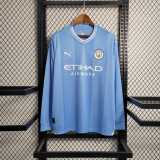 Thai Version Manchester City 23/24 Home Long Sleeve Jersey