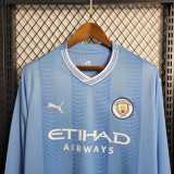 Thai Version Manchester City 23/24 Home Long Sleeve Jersey