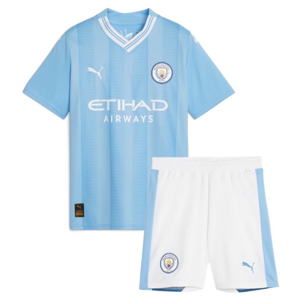 Kids Manchester City 23/24 Home Jersey and Short Kit