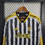 Thai Version Juventus 23/24 Home Long Sleeve Jersey