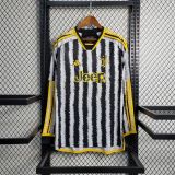 Thai Version Juventus 23/24 Home Long Sleeve Jersey