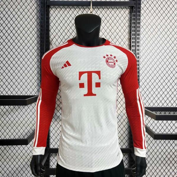 Player Version Bayern Munich 23/24 Home Long Sleeve Authentic Jersey