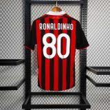 AC Milan 2009/2010 Home Retro Jersey - Ronaldinho