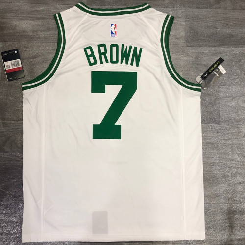 Jaylen Brown White Men's Player Jersey-Association Edition