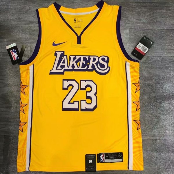 LeBron James Yellow City Edition Men's Player Jersey
