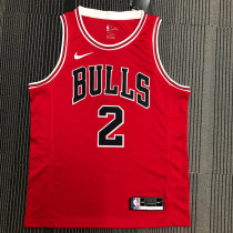 Lonzo Ball Men's Red Swingman Team Jersey - Icon Edition