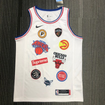 Men's Co-branded White Swingman Player Jersey - Limited Edition