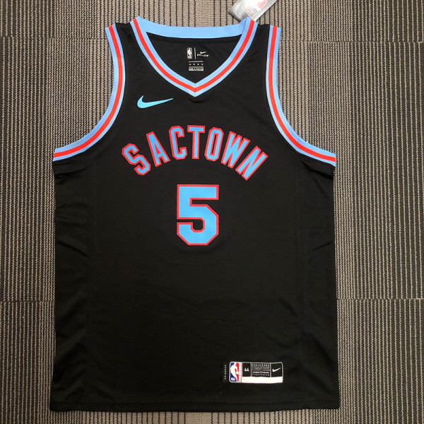 Men's De’Aaron Fox Black Team Jersey - City Edition