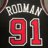 Dennis Rodman Men's Black Swingman Team Jersey - Statement Edition