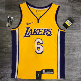 Men's LeBron James 2020-21 Yellow Player Jersey - Retro Classical Edition
