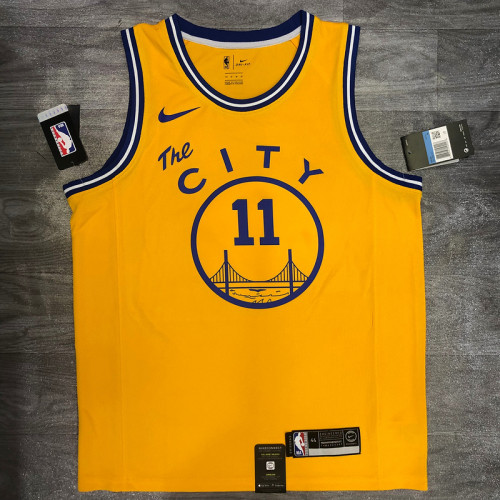Klay Thompson Men's Yellow Player Jersey - The City Classic Edition