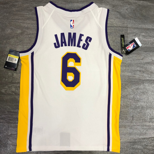 Men's LeBron James 2020-21 White Player Jersey - Retro Classical Edition