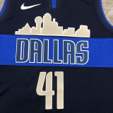 Men's Dirk Nowitzki Navy Swingman Player Jersey - Statement Edition