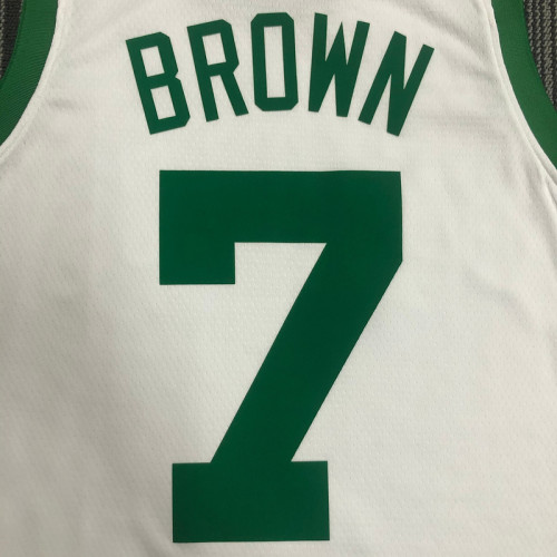 Jaylen Brown Men's White 2021-22 75th Anniversary Jersey - Classic Edition