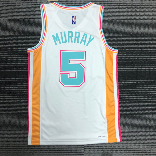 Men's Dejounte Murray White Team Jersey - 75th Anniversary City Edition