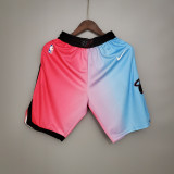 Men's Pink&Blue 2020-21 Swingman Shorts - City Edition