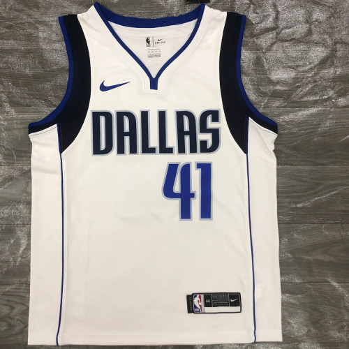 Men's Dirk Nowitzki White Swingman Player Jersey - Association Edition