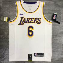 Men's LeBron James 2020-21 White Player Jersey - Retro Classical Edition