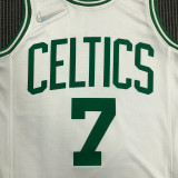Men's Jaylen Brown White Team Jersey - 75th Anniversary Edition
