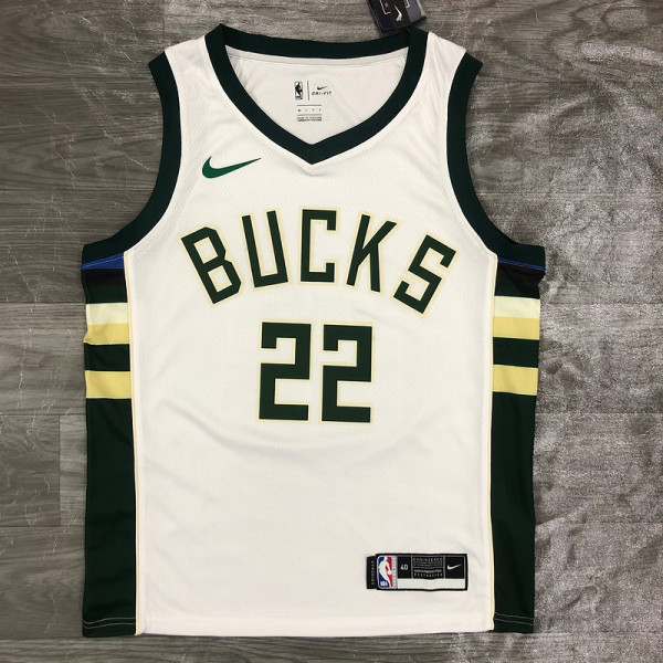 Men's Khris Middleton White 2020-21 Swingman Player Jersey – Association Edition