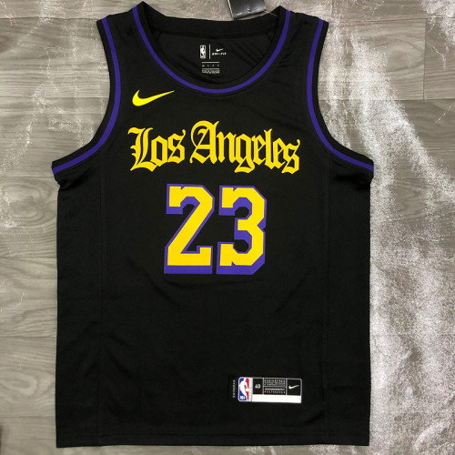 Men's LeBron James 2020-21 Black Swingman Player Jersey - Noche Latina