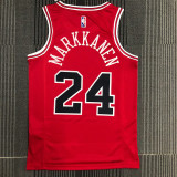Men's Lauri Markkanen Red Team Jersey - 75th Anniversary Edition