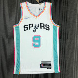 Men's Tony Parker White Team Jersey - 75th Anniversary City Edition