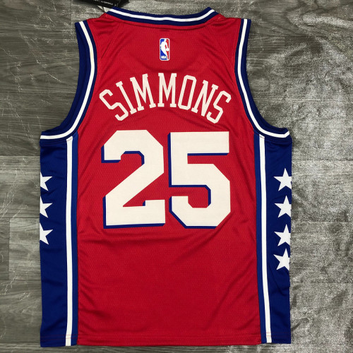 Men's Ben Simmons Red 2020-21 Swingman Player Jersey - Statement Edition