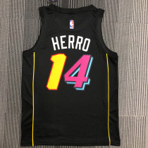 Men's Tyler Herro Black 2021-22 Swingman Team Jersey - City Edition