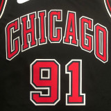 Dennis Rodman Men's Black Swingman Team Jersey - Statement Edition