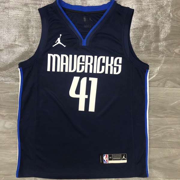 Men's Dirk Nowitzki Navy 2020-21 Swingman Player Jersey - Statement Edition