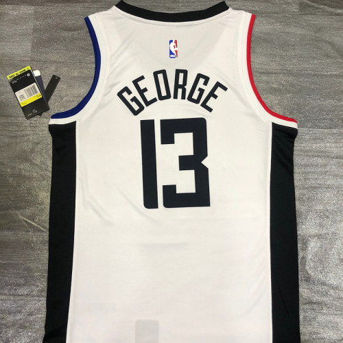 Men's Paul George 2020-21 White Swingman Player Jersey – City Edition