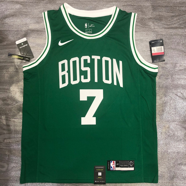 Jaylen Brown Men's Green Player Jersey- Icon Edition