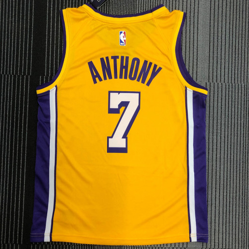 Carmelo Anthony Men's Yellow Swingman Team Jersey - Retro Classic Edition