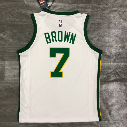 Men's Jaylen Brown White Player Jersey - City Edition