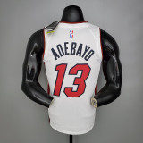 Men's Bam Adebayo White 2020-21 Swingman Player Jersey – Association Edition