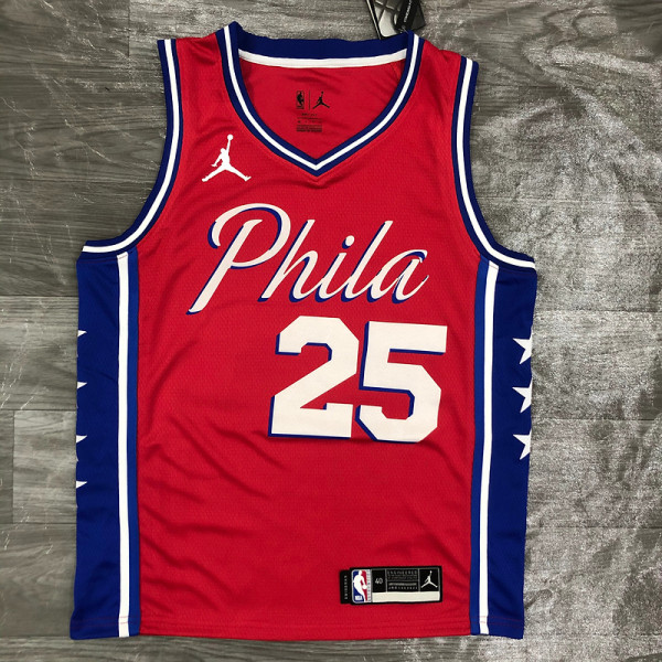 Men's Ben Simmons Red 2020-21 Swingman Player Jersey - Statement Edition