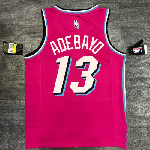 Bam Adebayo Men's Pink Player Jersey - Classic Edition